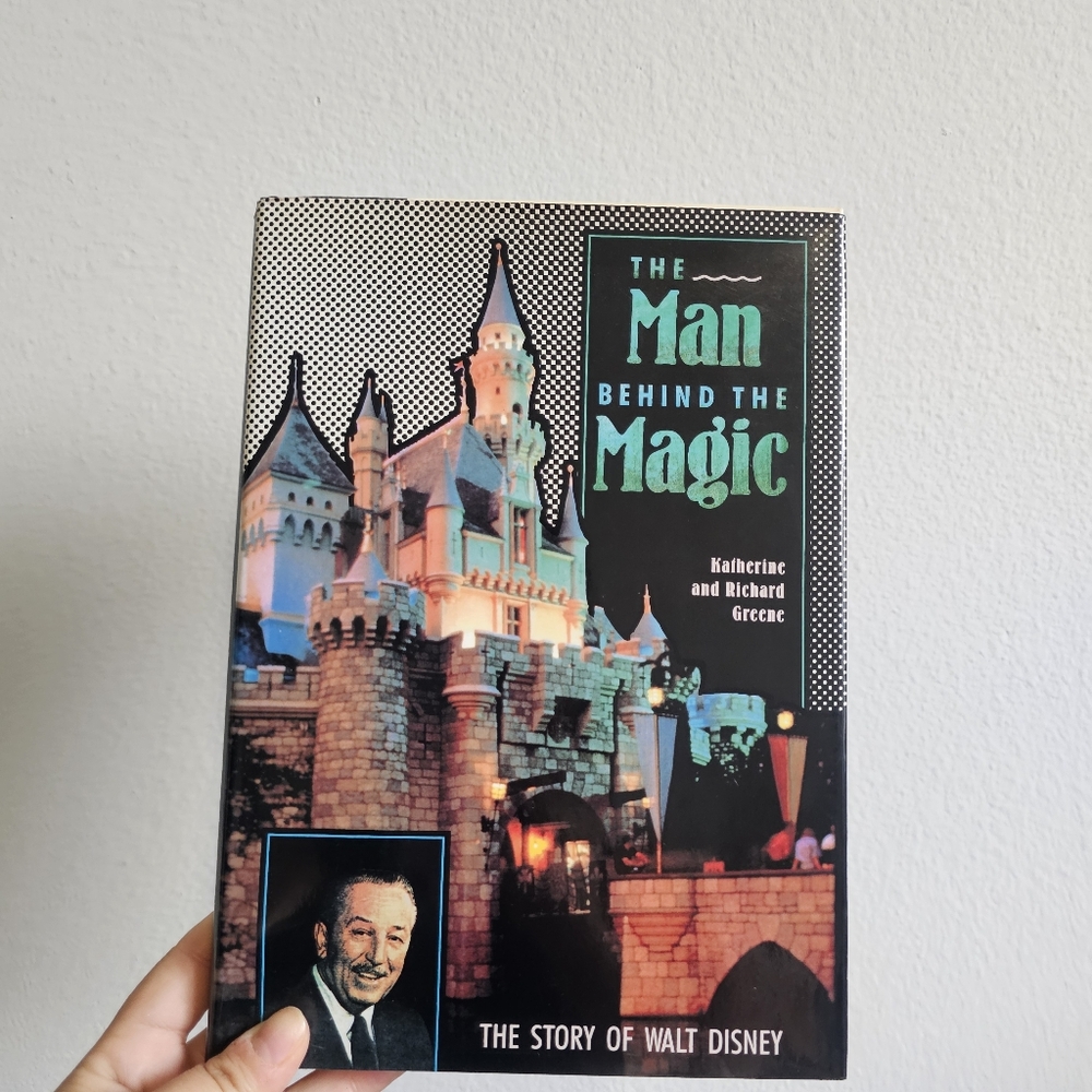 Vintage The Man Behind The Magic The Story of Walt Disney Hardcover Book